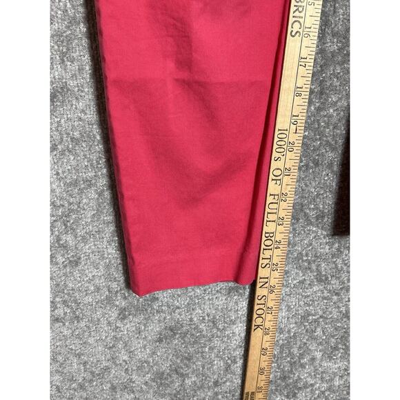 J Crew Cafe Capri Pants Womens Size 6 Pink Pockets Stretch Cropped Chino‎ - Picture 7 of 8